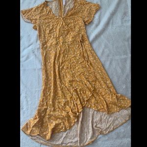 Yellow sundress - wrap dress style